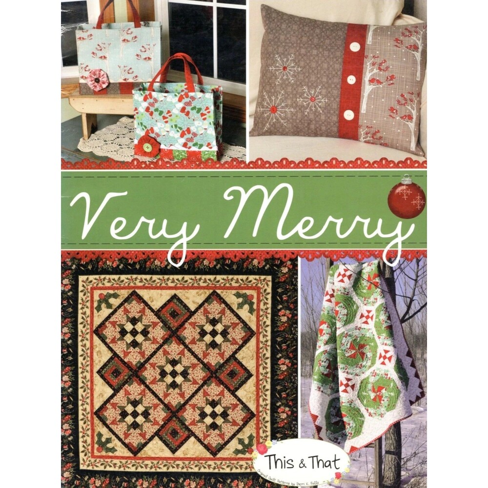 Very Merry Christmas Quilt Pattern Book Christmas Tree Skirt Mug Rug More